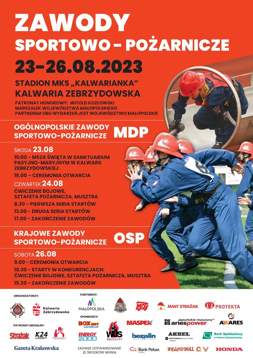 Zawody Sportowo-Pożarnicze 2023 – Kalwaria Zebrzydowska